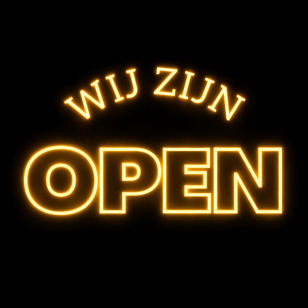 Wij Zijn Open - LED Neon Sign