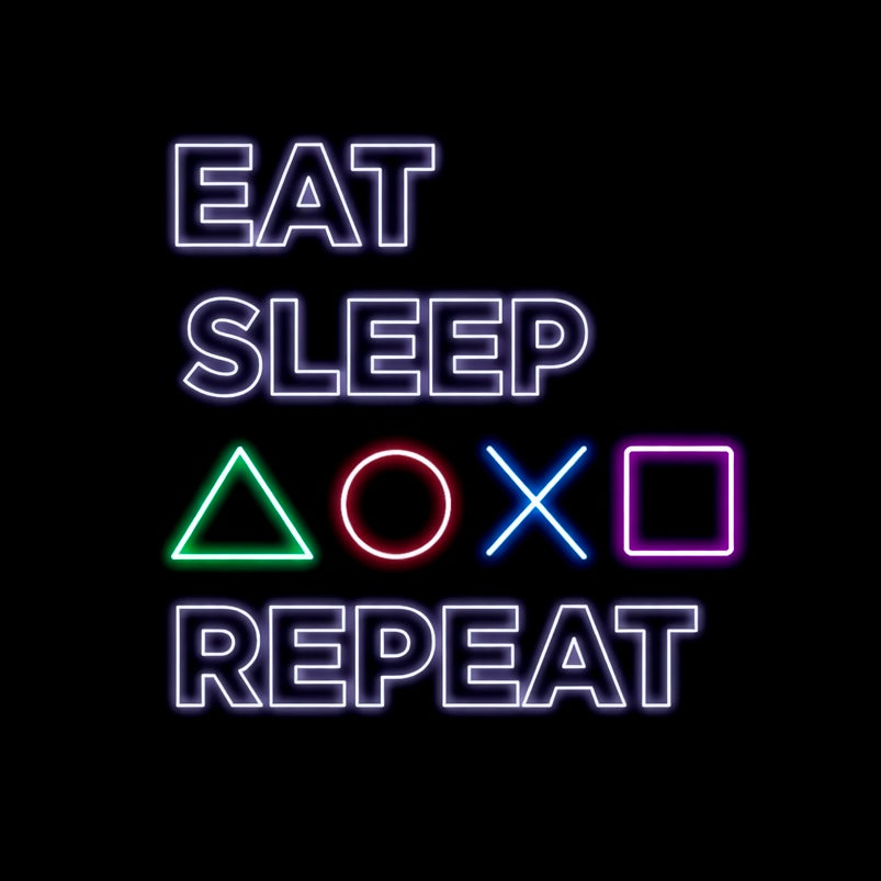 Eat Sleep Playstation Repeat - LED Neon Sign